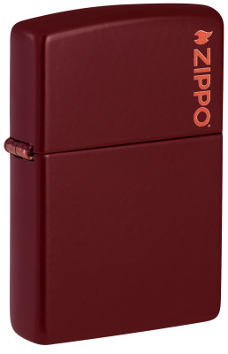 Зажигалка ZIPPO Logo с покрытием Merlot бордовая 46021ZL