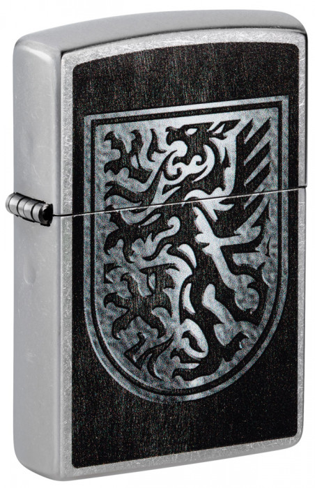 Зажигалка ZIPPO Dragon Design с покрытием Street Chrome серебристая 48730  