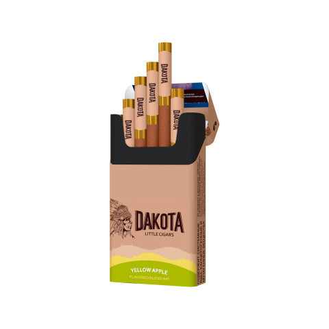 Сигариллы с фильтром Dakota с ароматом Yellow Aplle компакт *20  